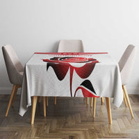 Custom England Rugby Tablecloth Red Rose Sporty Style - Wonder Print Shop