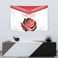 Custom England Rugby Tapestry Red Rose Sporty Style - Wonder Print Shop