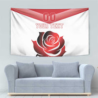 Custom England Rugby Tapestry Red Rose Sporty Style - Wonder Print Shop