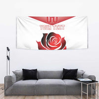 Custom England Rugby Tapestry Red Rose Sporty Style - Wonder Print Shop