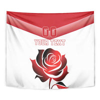 Custom England Rugby Tapestry Red Rose Sporty Style - Wonder Print Shop