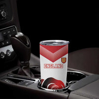 Custom England Rugby Tumbler Cup Red Rose Sporty Style - Wonder Print Shop