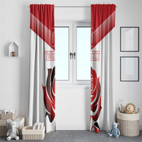 Custom England Rugby Window Curtain Red Rose Sporty Style - Wonder Print Shop