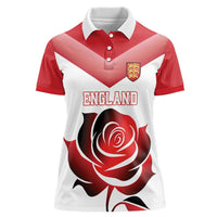 Custom England Rugby Women Polo Shirt Red Rose Sporty Style - Wonder Print Shop