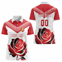 Custom England Rugby Women Polo Shirt Red Rose Sporty Style - Wonder Print Shop