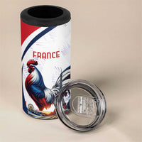 Personalized French 4 in 1 Can Cooler Tumbler Rooster With Eiffel Tower - Wonder Print Shop