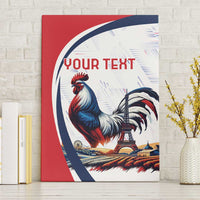 Personalized France Canvas Wall Art French Rooster With Eiffel Tower - Wonder Print Shop