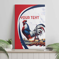 Personalized France Canvas Wall Art French Rooster With Eiffel Tower - Wonder Print Shop