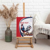 Personalized France Canvas Wall Art French Rooster With Eiffel Tower - Wonder Print Shop