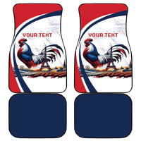 Personalized France Car Mats French Rooster With Eiffel Tower - Wonder Print Shop