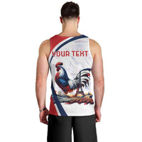 Personalized France Men Tank Top French Rooster With Eiffel Tower - Wonder Print Shop