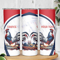Personalized French Skinny Tumbler Rooster With Eiffel Tower - Wonder Print Shop