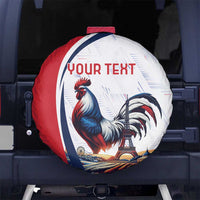 Personalized France Spare Tire Cover French Rooster With Eiffel Tower - Wonder Print Shop