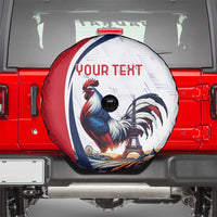 Personalized France Spare Tire Cover French Rooster With Eiffel Tower - Wonder Print Shop