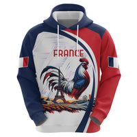 Personalized France Zip Hoodie French Rooster With Eiffel Tower - Wonder Print Shop