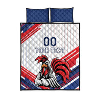 Custom French Football Quilt Bed Set France Rooster Mascot Come On Champions - Wonder Print Shop