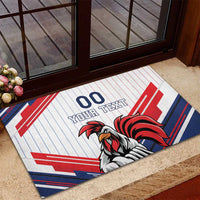 Custom French Football Rubber Doormat France Rooster Mascot Come On Champions - Wonder Print Shop
