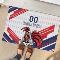 Custom French Football Rubber Doormat France Rooster Mascot Come On Champions - Wonder Print Shop