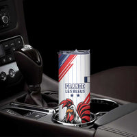 Custom French Football Skinny Tumbler Rooster Mascot Come On Champions - Wonder Print Shop