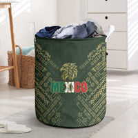 Mexico Football Laundry Basket Aztec Pattern Eagle - Wonder Print Shop
