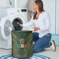 Mexico Football Laundry Basket Aztec Pattern Eagle - Wonder Print Shop