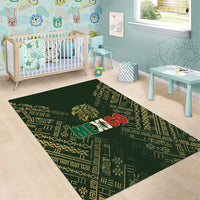 Mexico Football Area Rug Aztec Pattern Eagle - Wonder Print Shop