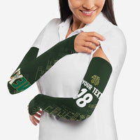 Custom Mexico Football Arm Sleeves Aztec Pattern Eagle - Wonder Print Shop