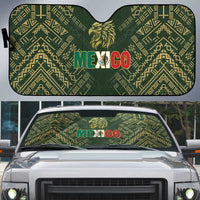 Mexico Football Auto Sun Shade Aztec Pattern Eagle - Wonder Print Shop