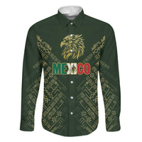 Custom Mexico Football Family Matching Off Shoulder Maxi Dress and Hawaiian Shirt Aztec Pattern Eagle - Wonder Print Shop