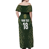 Custom Mexico Football Family Matching Off Shoulder Maxi Dress and Hawaiian Shirt Aztec Pattern Eagle - Wonder Print Shop