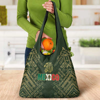 Mexico Football Grocery Bag Aztec Pattern Eagle - Wonder Print Shop
