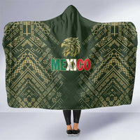Mexico Football Hooded Blanket Aztec Pattern Eagle - Wonder Print Shop
