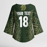 Custom Mexico Football Kimono Sleeve Blouse Aztec Pattern Eagle - Wonder Print Shop
