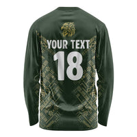 Custom Mexico Football Long Sleeve Shirt Aztec Pattern Eagle - Wonder Print Shop