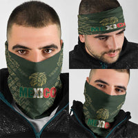 Mexico Football Neck Gaiter Aztec Pattern Eagle - Wonder Print Shop