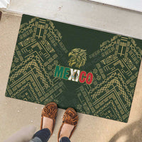 Mexico Football Rubber Doormat Aztec Pattern Eagle - Wonder Print Shop