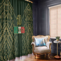 Mexico Football Window Curtain Aztec Pattern Eagle - Wonder Print Shop