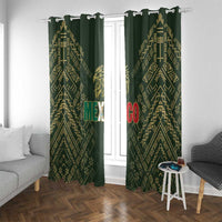 Mexico Football Window Curtain Aztec Pattern Eagle - Wonder Print Shop