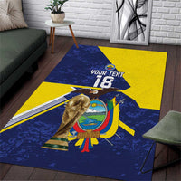 Ecuador Football Custom Area Rug Road To World Cup 2026 - Wonder Print Shop