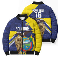 Ecuador Football Custom Bomber Puffer Jacket Road To World Cup 2026 - Wonder Print Shop