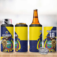 Ecuador Football Custom 4 in 1 Can Cooler Tumbler Road To World Cup 2026 - Wonder Print Shop