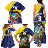 Ecuador Football Custom Family Matching Tank Maxi Dress and Hawaiian Shirt Road To World Cup 2026 - Wonder Print Shop