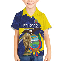 Ecuador Football Custom Family Matching Tank Maxi Dress and Hawaiian Shirt Road To World Cup 2026 - Wonder Print Shop