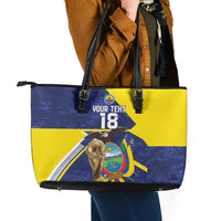 Ecuador Football Custom Leather Tote Bag Road To World Cup 2026 - Wonder Print Shop