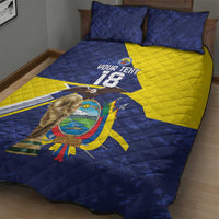 Ecuador Football Custom Quilt Bed Set Road To World Cup 2026 - Wonder Print Shop