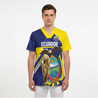 Ecuador Football Custom Scrub Top Road To World Cup 2026 - Wonder Print Shop