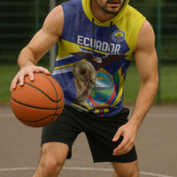 Ecuador Football Custom Sleeveless Hoodie Road To World Cup 2026 - Wonder Print Shop