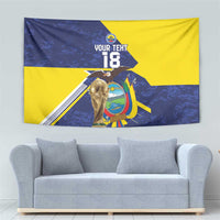 Ecuador Football Custom Tapestry Road To World Cup 2026 - Wonder Print Shop
