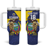 Ecuador Football Custom Tumbler With Handle Road To World Cup 2026 - Wonder Print Shop