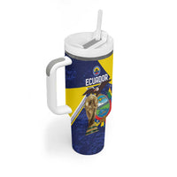 Ecuador Football Custom Tumbler With Handle Road To World Cup 2026 - Wonder Print Shop